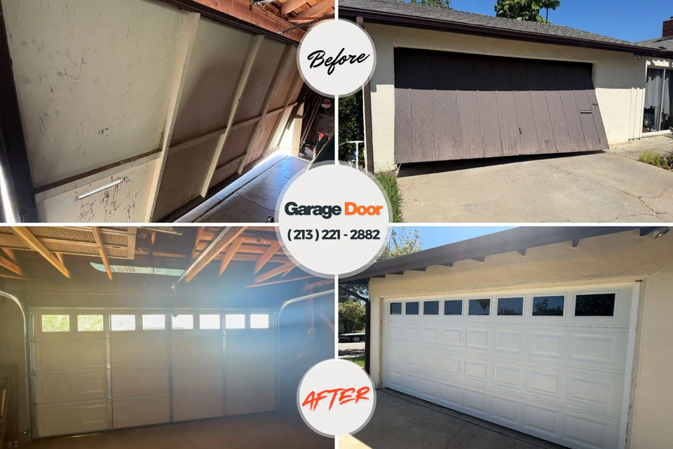Before and after: garage door repair Atwood, KS